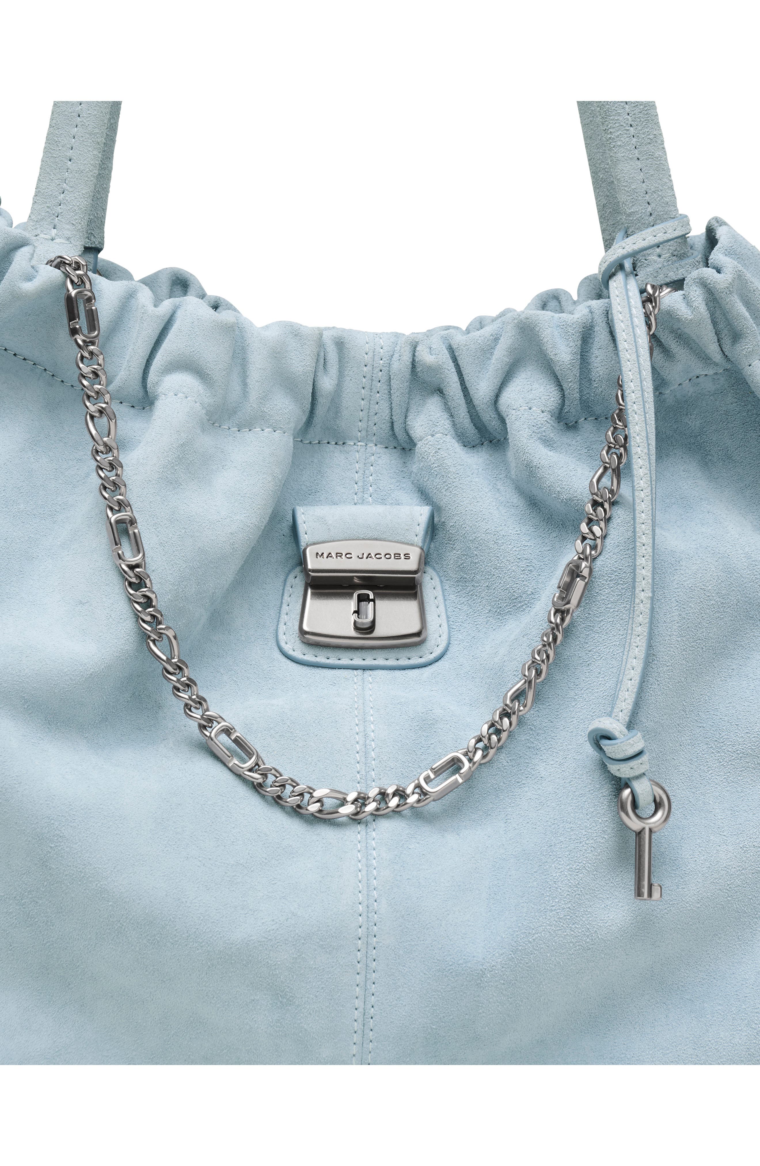 Marc Jacobs The Cristina Suede Tote, Alternate, color, Blue Mist