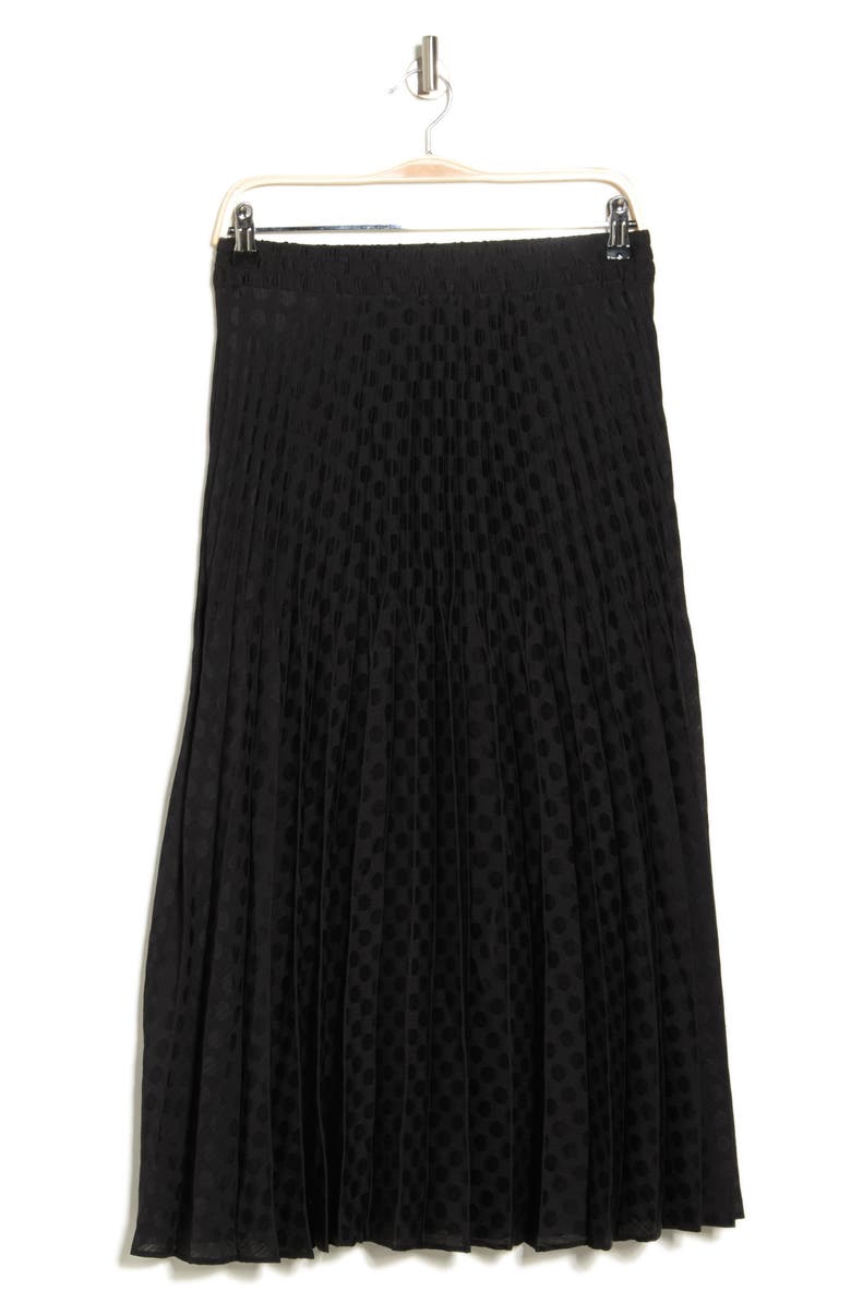 MAX STUDIO Pleated Satin Jacquard Skirt, Alternate, color,