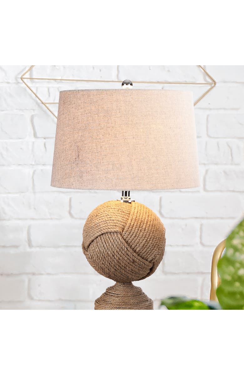 JONATHAN Y Monkey's Knotted Rope LED Table Lamp, Main, color, Brown/Tan