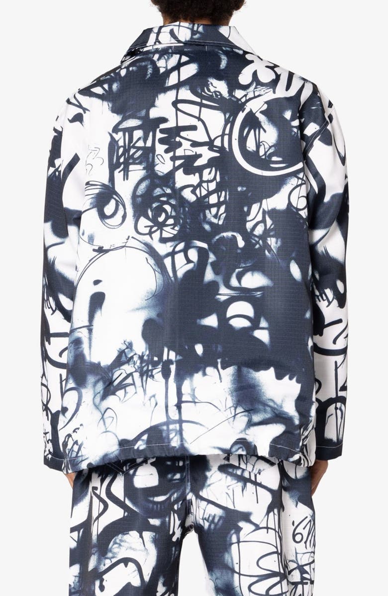 mnml Graffiti Coach Jacket, Alternate, color,