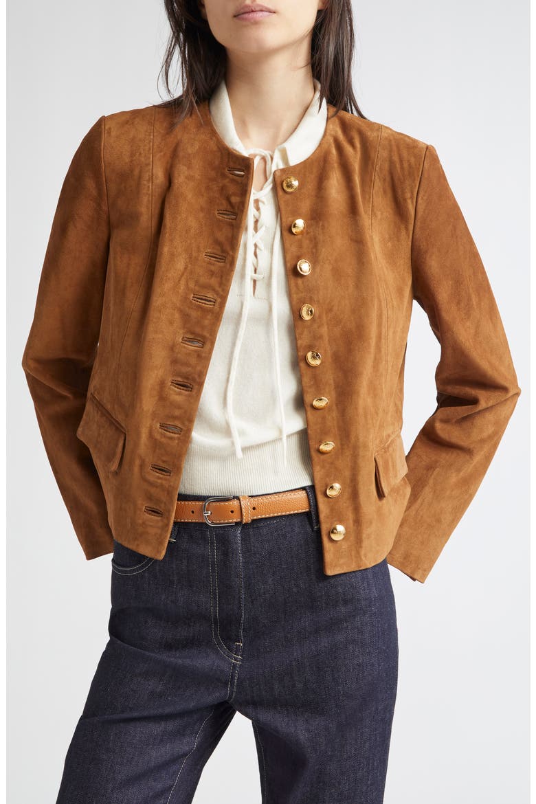 Nanon Suede Jacket, Main, color, MARTORA