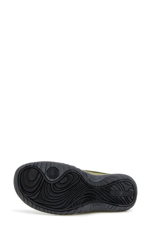 Jbu Ginger Faux Shearling Lined Slipper In Green