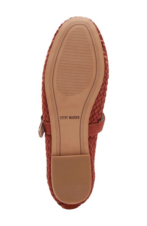 Steve Madden Dreaming Mary Jane Flat In Rust Satin