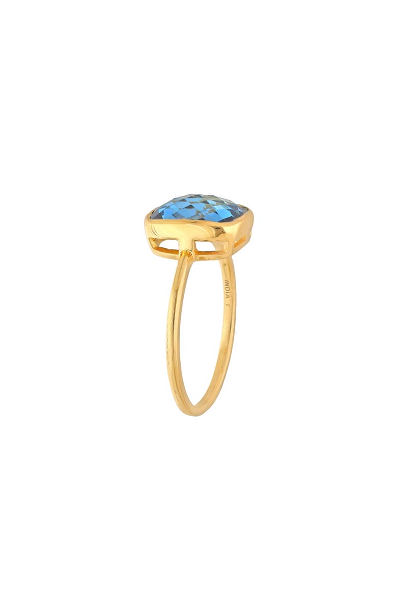 YS GEMS Bezel Set London Blue Topaz Ring, Alternate, color, Blue