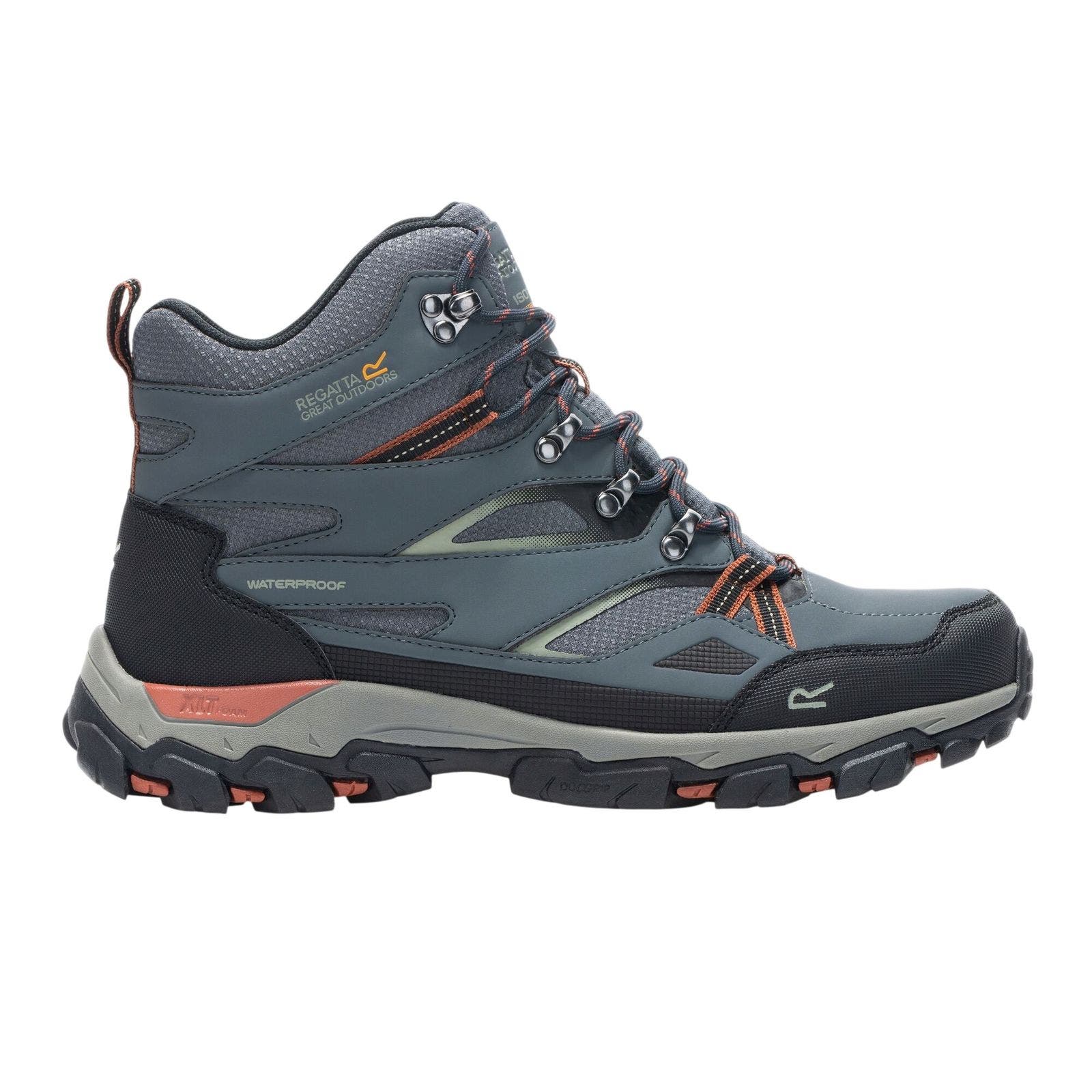 Holcombe Iii Walking Boots, Alternate, color, Dark Storm and Brick