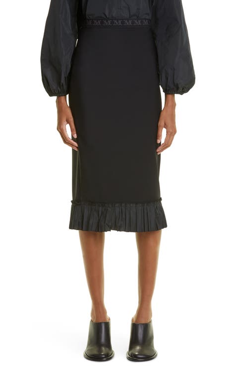 Hiltex Ruffle Hem Technical Jersey Skirt