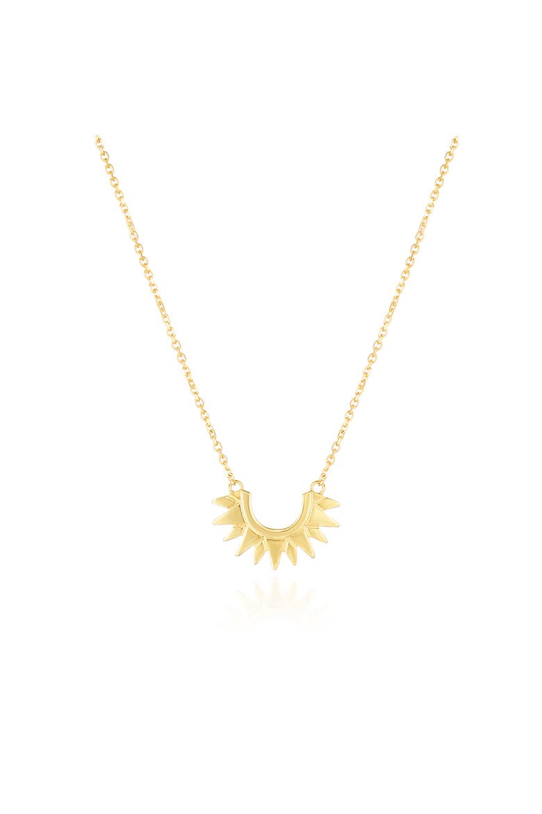 Gold Sunburst Necklace, Main, color, Yellow Gold