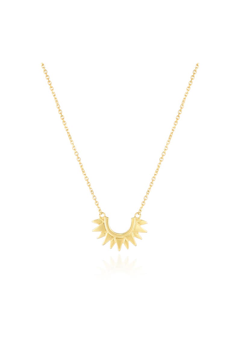 The Lovery Fine Jewelry Gold Sunburst Necklace, Main, color, Yellow Gold