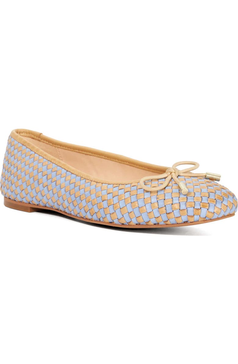 Dune London Heights Ballet Flat, Main, color, Blue