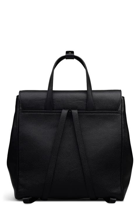 Mayfair Lane Medium Flapover Leather Backpack