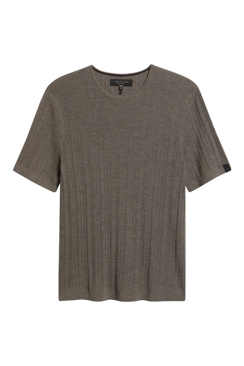 Crawford Wool & Cashmere Sweater T-Shirt, Alternate, color, BROWN