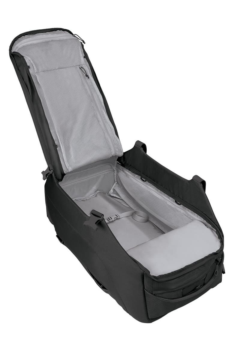 Sojourn 28-Inch 80-Liter Wheeled Recycled Nylon Travel Pack, Alternate, color, BLACK