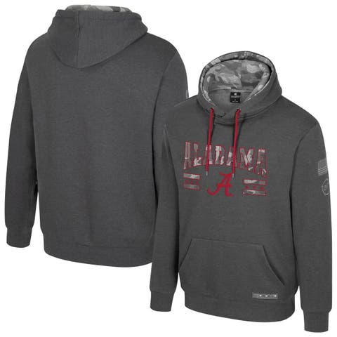 Men's Colosseum  Heather Charcoal Alabama Crimson Tide Operation Hat Trick Squad Hoodie