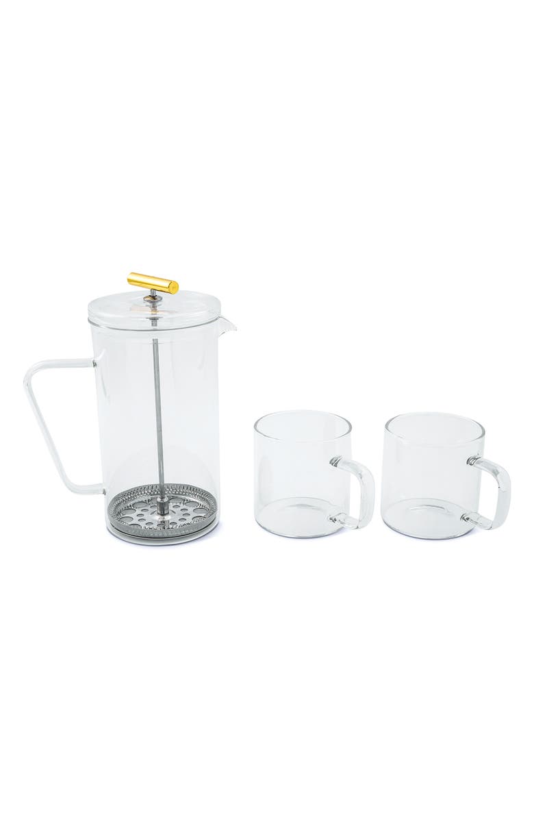 Core Home Clear Glass French Press 3-Piece Set, Main, color, Clear