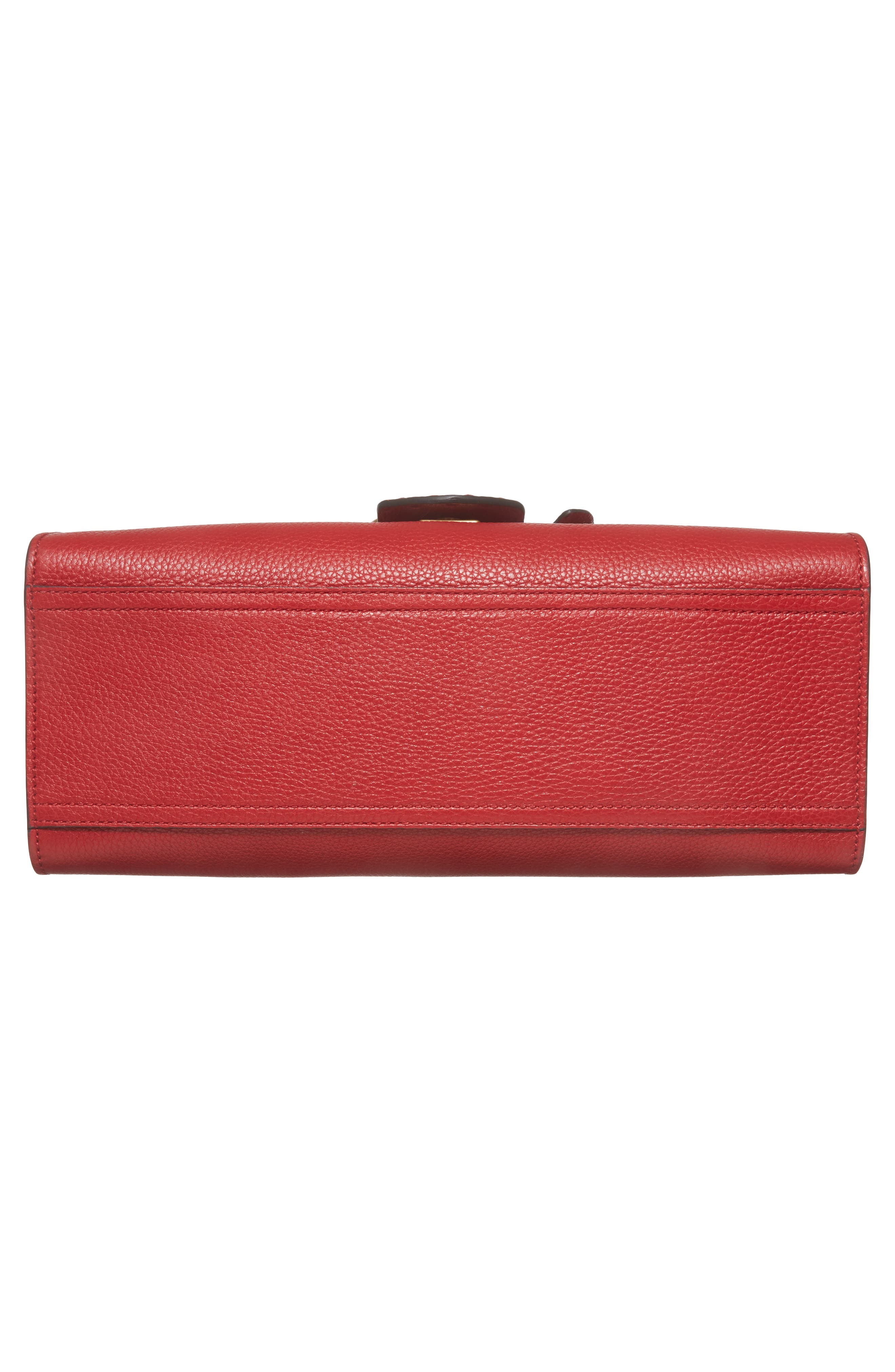 Gucci GG Marmont Top Handle Leather Satchel, Alternate, color, 