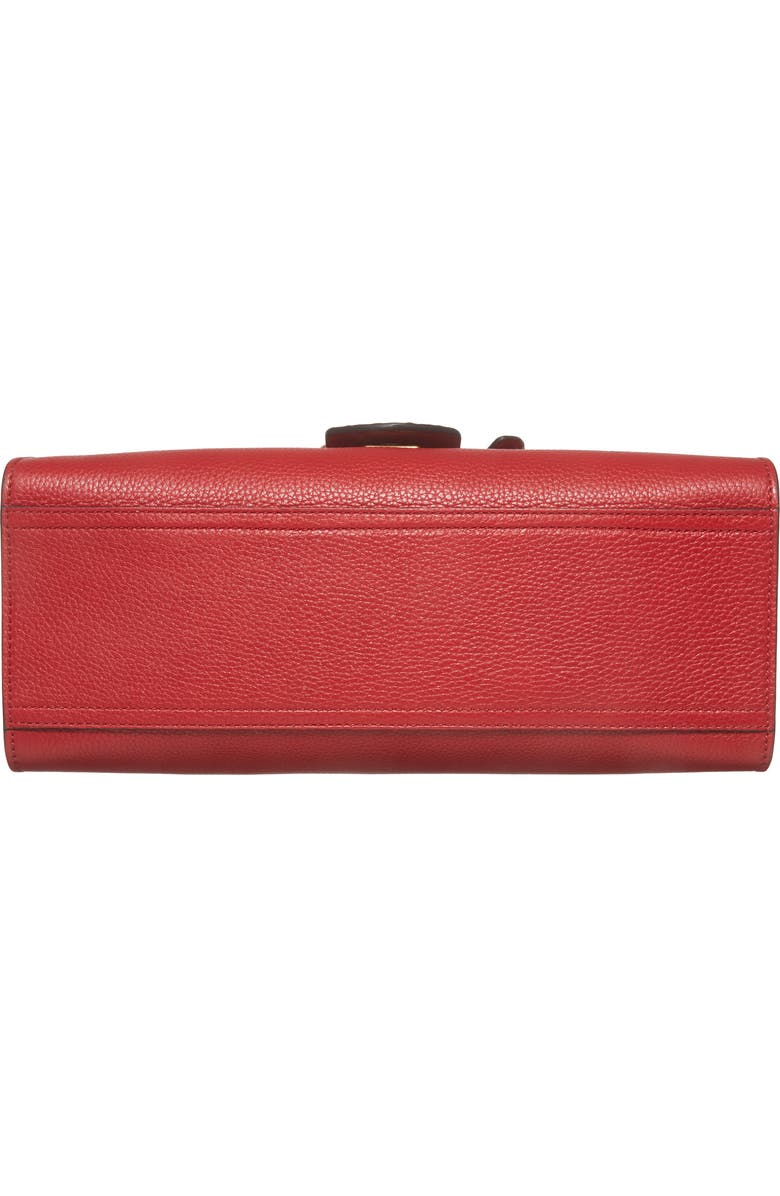Gucci GG Marmont Top Handle Leather Satchel, Alternate, color,
