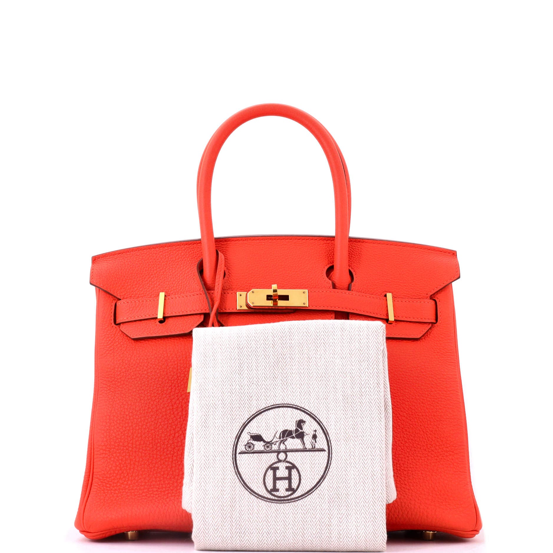 Pre-Owned Hermes Birkin Handbag Orange Togo with Gold Hardware 30, Alternate, color, Orange Poppy