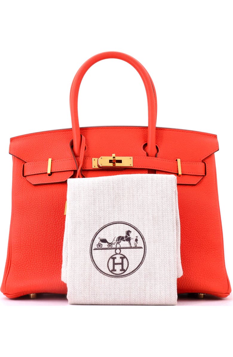Pre-Owned Hermes Birkin Handbag Orange Togo with Gold Hardware 30, Alternate, color, Orange Poppy
