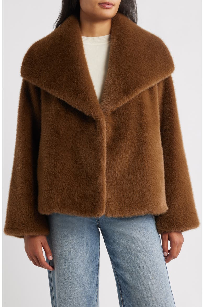 Faux Fur Jacket, Main, color, MINK
