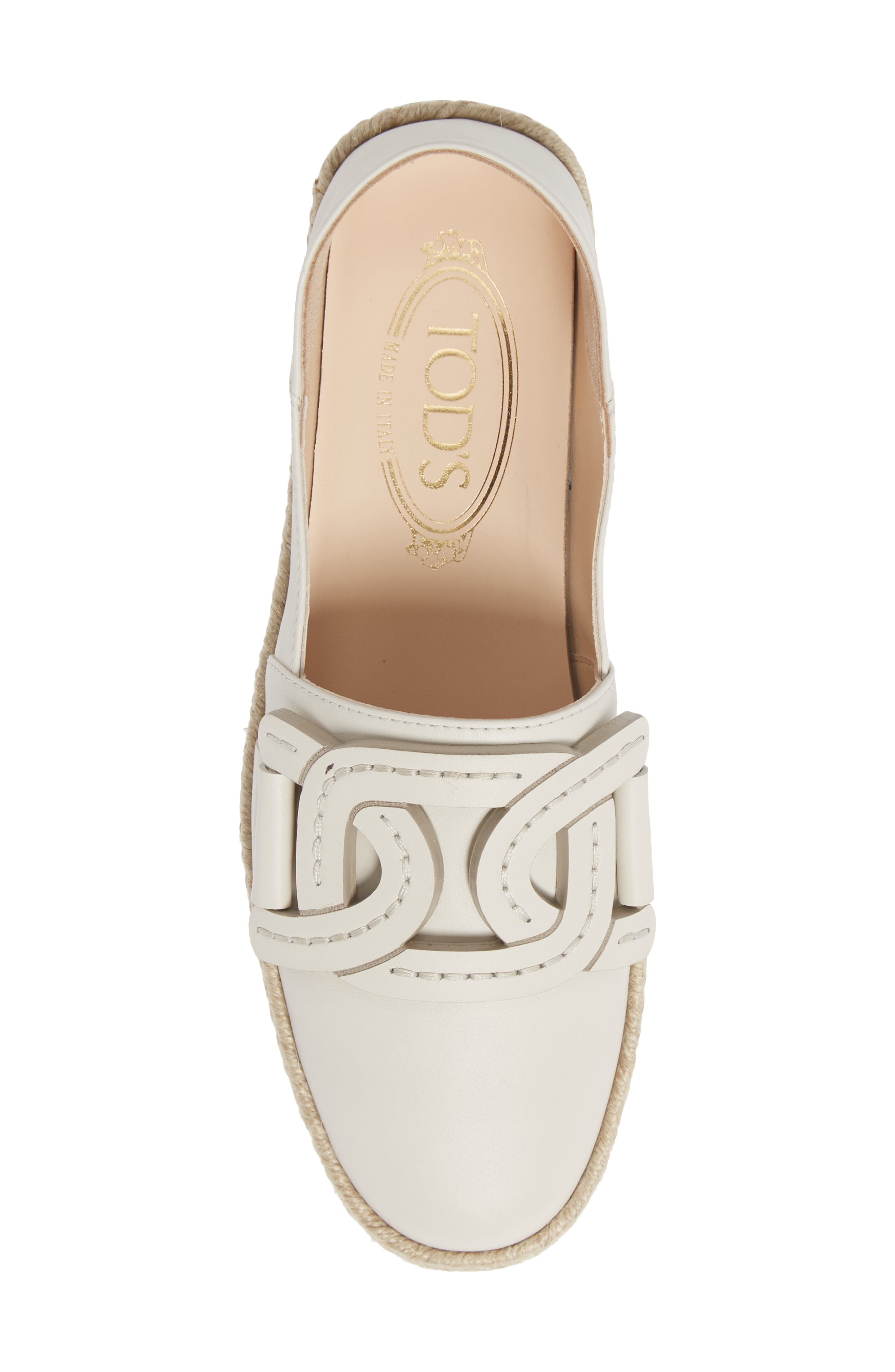 Tod's Kate Chain Detail Convertible Espadrille Flat, Alternate, color, 