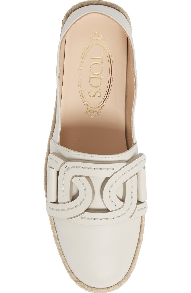 Tod's Kate Chain Detail Convertible Espadrille Flat, Alternate, color,
