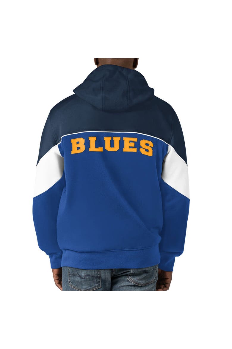 Men's Starter  Blue/Navy St. Louis Blues Power Forward Full-Zip Hoodie, Alternate, color, Blue