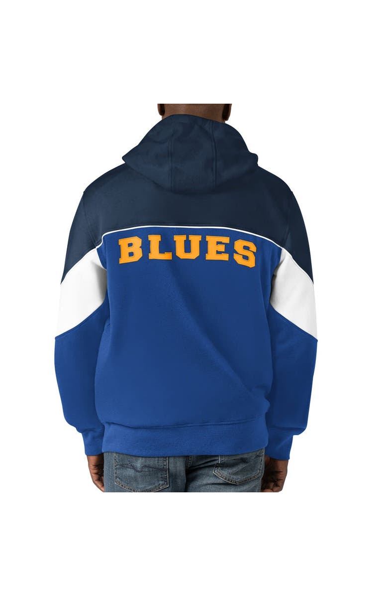 STARTER Men's Starter  Blue/Navy St. Louis Blues Power Forward Full-Zip Hoodie, Alternate, color, Blue