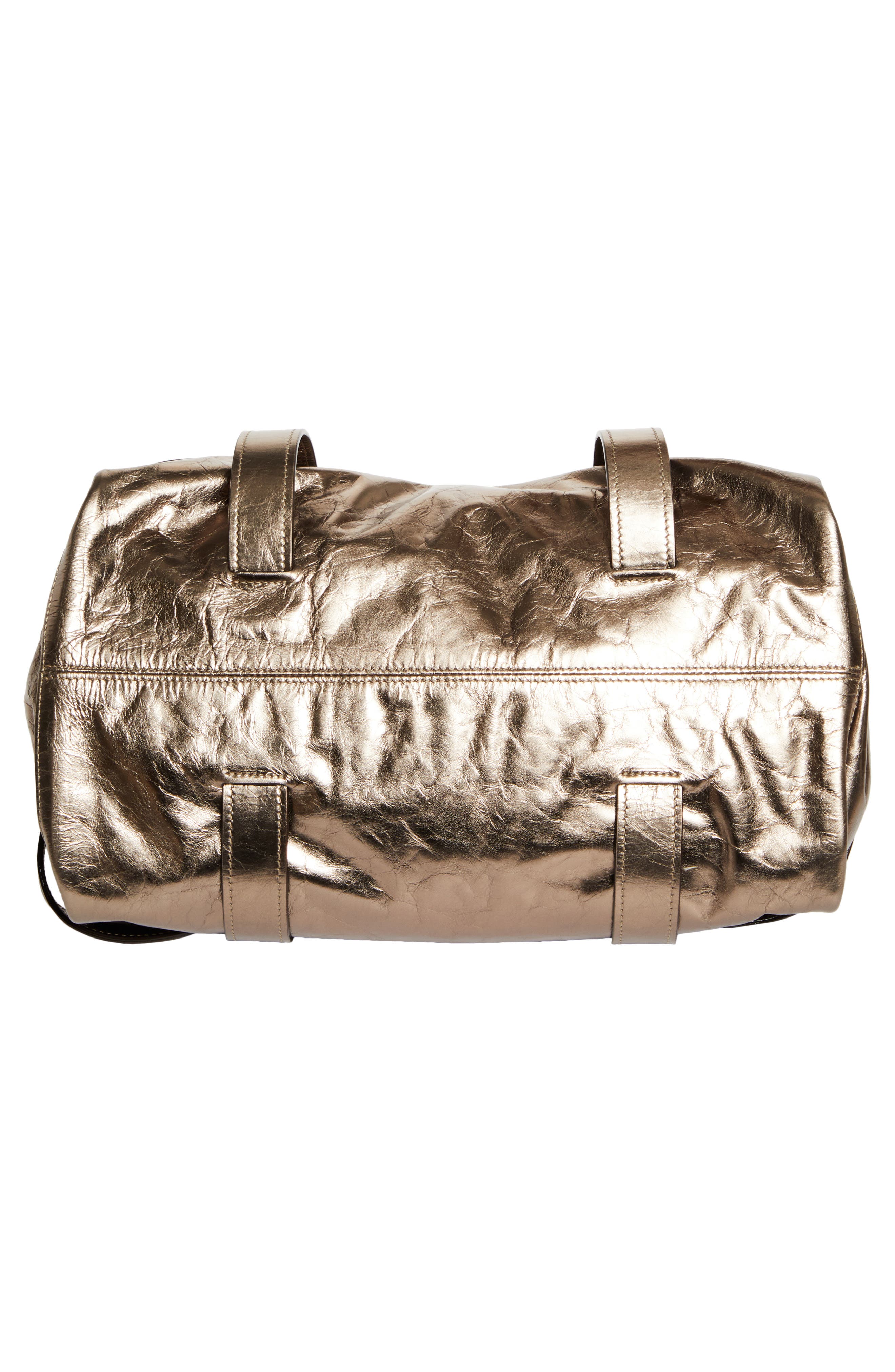 Chloé Medium Kerala 25 Metallic Leather Handbag, Alternate, color, 074 Shiny Grey