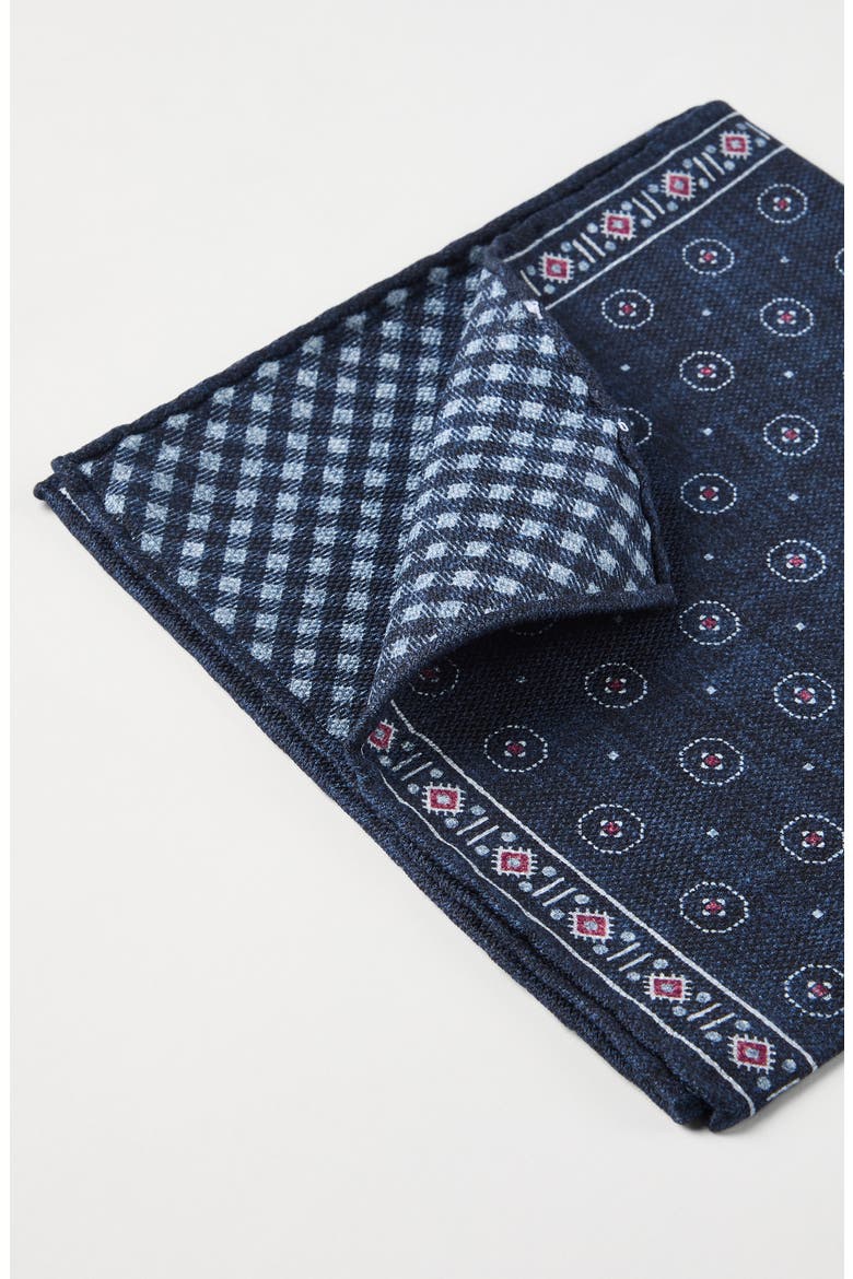 Silk pocket square, Alternate, color, Navy Blue