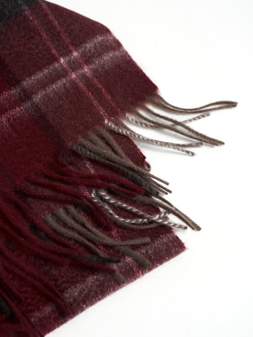 Lost Pattern Nyc "plaid" Cashmere Scarf In Red