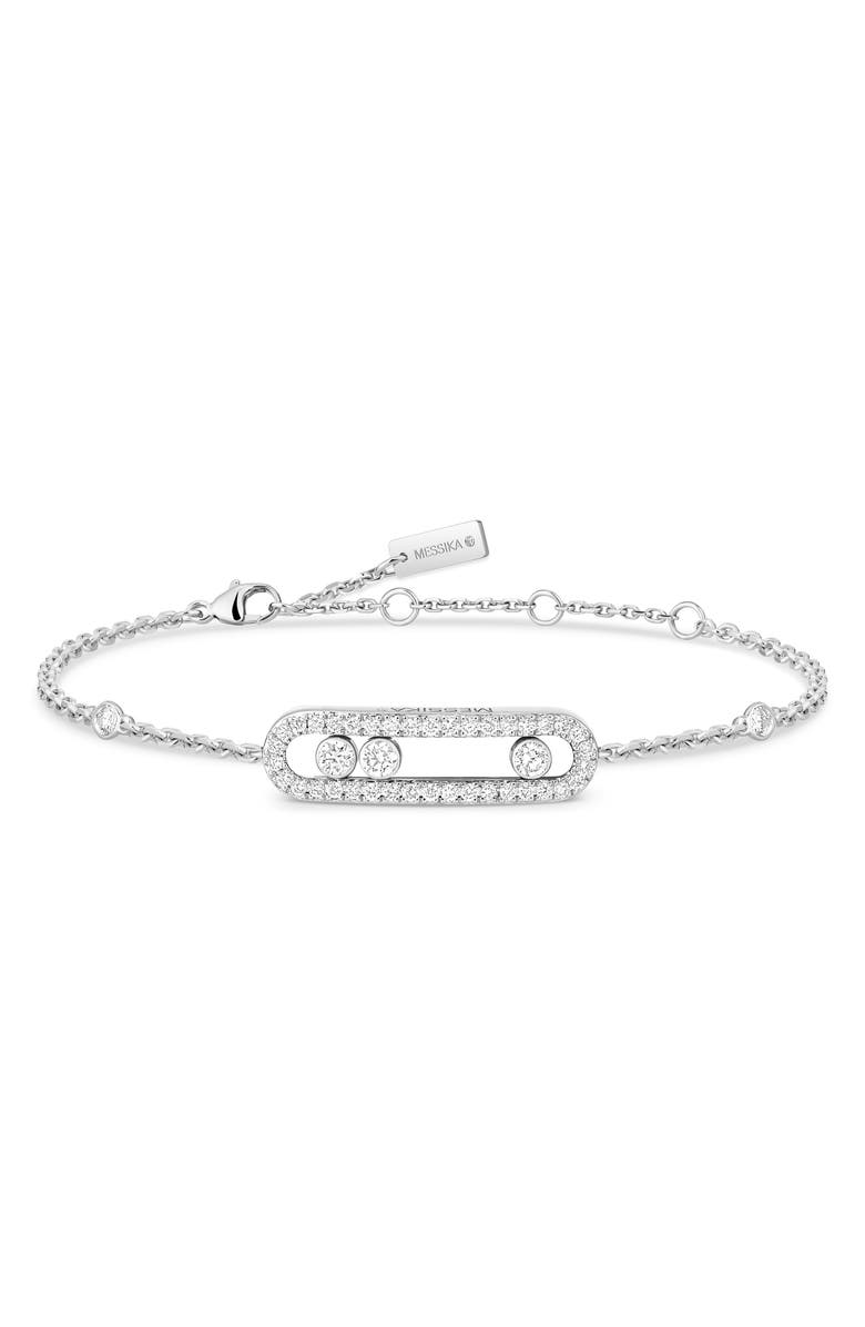 Messika Baby Move Pavé Diamond Bracelet, Alternate, color, White Gold