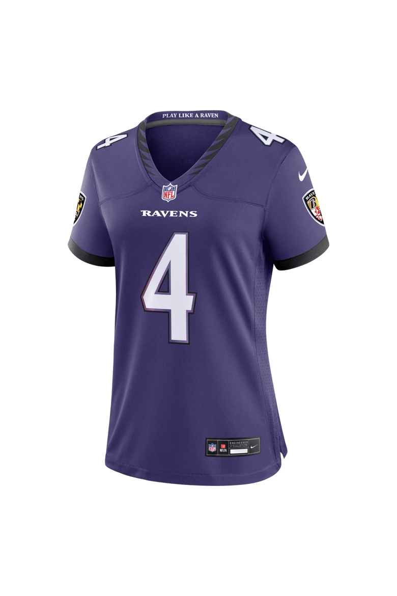 Women's Nike Zay Flowers Purple Baltimore Ravens Team Game Jersey, Alternate, color, Purple