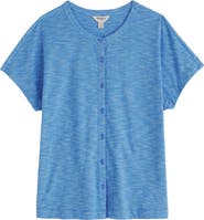 Seasalt Cornwall Tor Grass Organic Cotton Knit Button-Up Shirt