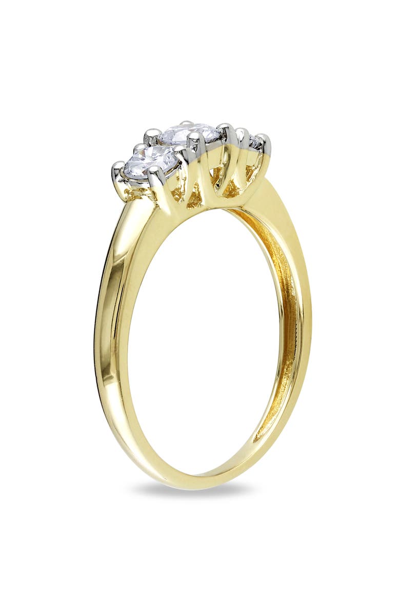 Julianna B. 1/2 CTTW Diamond 3-Stone Ring 14k Gold, Alternate, color, 14K Yellow Gold