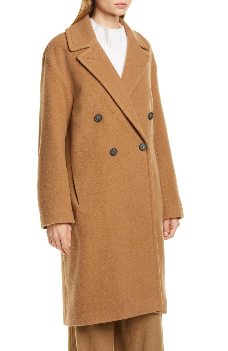 Vince Double Breasted Wool Blend Coat, Alternate, color, 