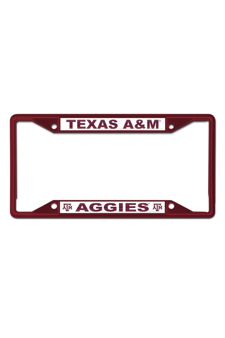 Texas A&M Aggies Chrome Colored License Plate Frame, Main, color, Red