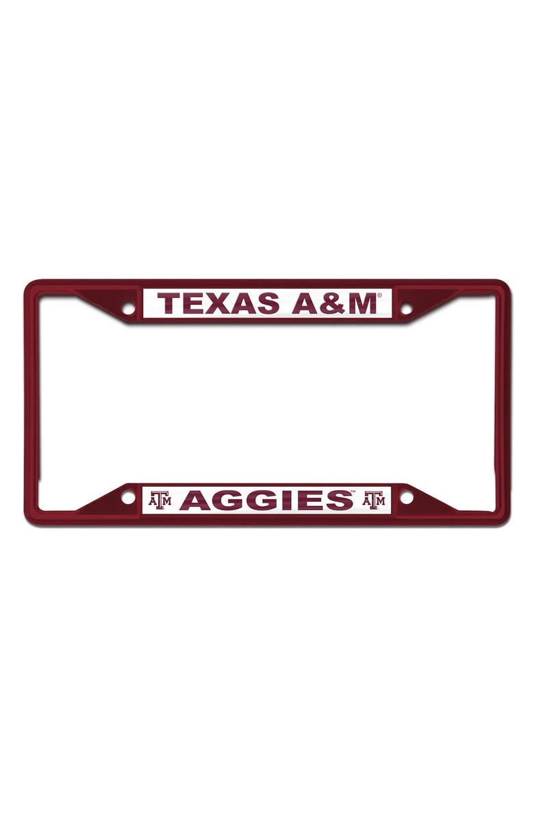 WINCRAFT Texas A&M Aggies Chrome Colored License Plate Frame, Main, color, Red
