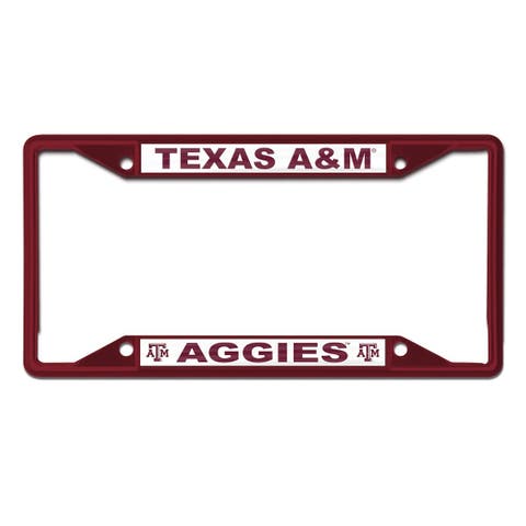 Texas A&M Aggies Chrome Colored License Plate Frame