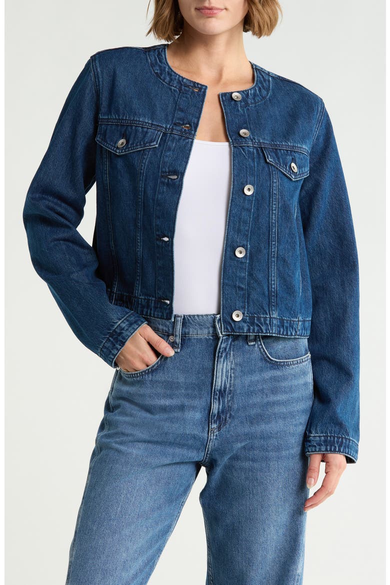 Dora Crop Denim Jacket, Main, color, NOAH