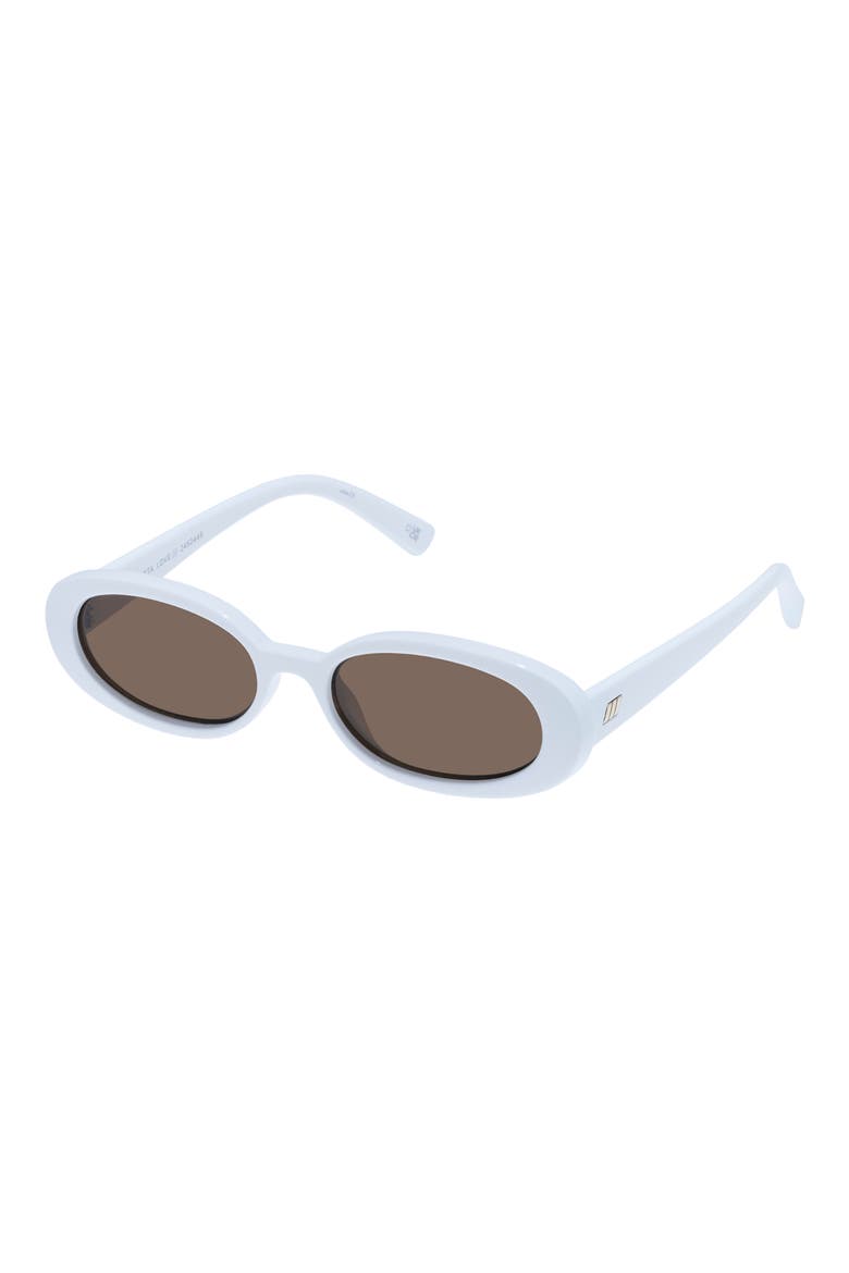 Outta Love 51mm Oval Sunglasses, Alternate, color, WHITE