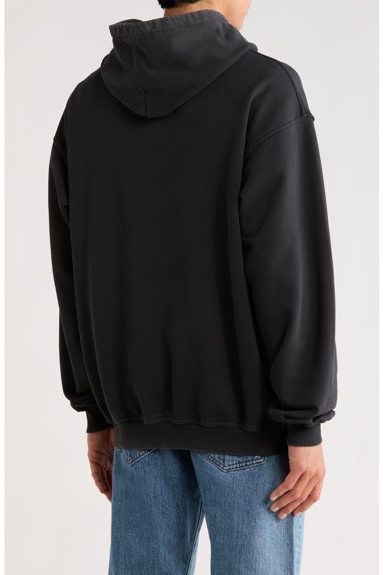 Thoroughbred Oversize Cotton Graphic Hoodie, Alternate, color, VINTAGE BLACK