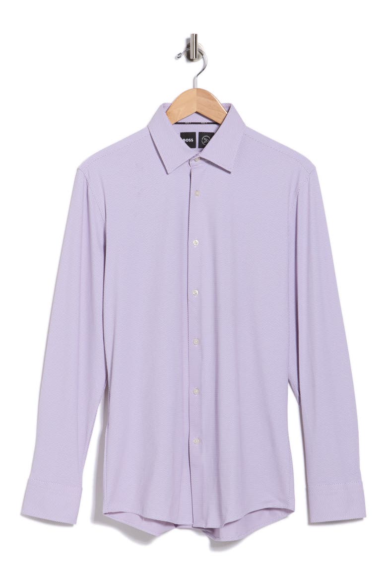 Hank Kent Slim Fit Performance Stretch Dress Shirt, Alternate, color, DK PNK