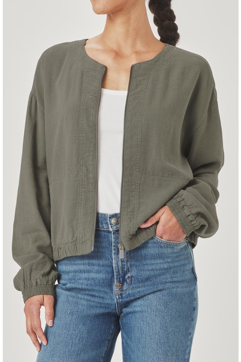 Clea Bomber Jacket, Alternate, color, SOFT GREEN