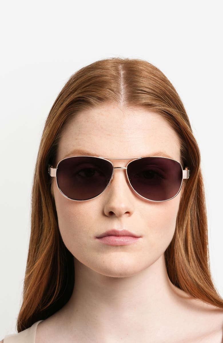 Kate Spade New York dalia 58mm polarized gradient pilot sunglasses, Alternate, color, 