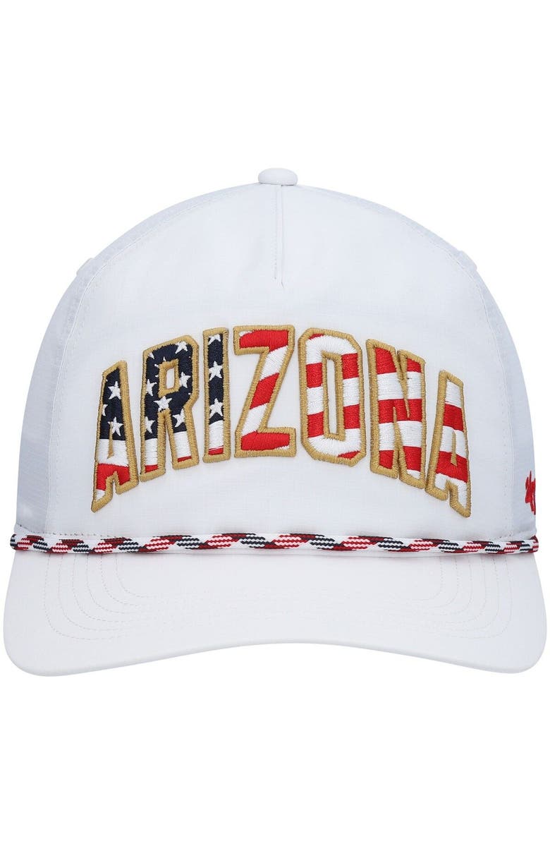 '47 Men's '47 White Arizona Cardinals Hitch Stars and Stripes Trucker Adjustable Hat, Alternate, color, White
