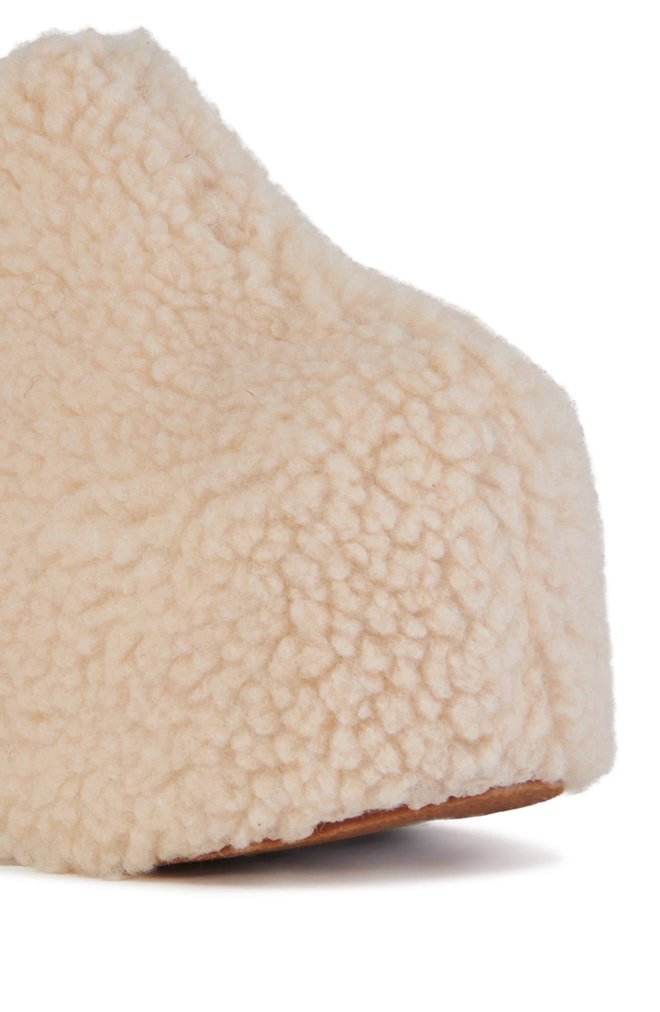 AZALEA WANG Dolorita Faux Shearling Clog, Alternate, color, Cream
