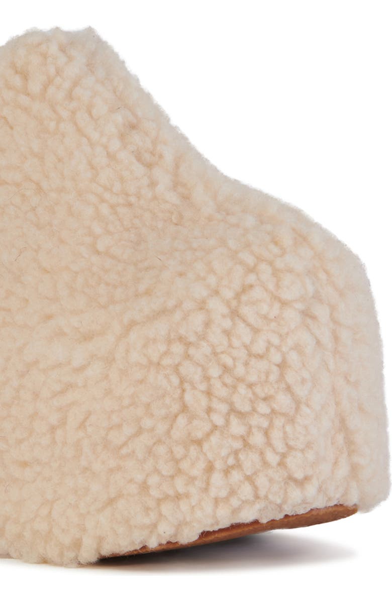 AZALEA WANG Dolorita Faux Shearling Clog, Alternate, color, Cream