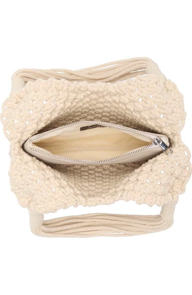 BCBG Woven Shoulder Bag with Removable Pouch, Alternate, color, Taupe