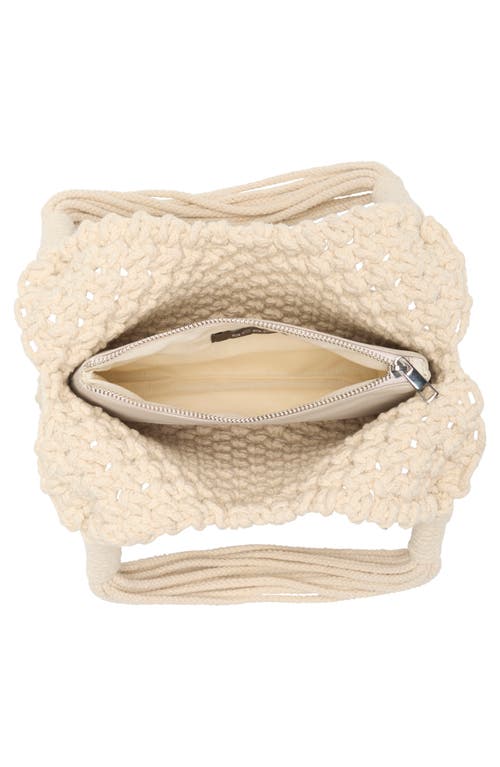 Bcbg Woven Shoulder Bag With Removable Pouch In Taupe