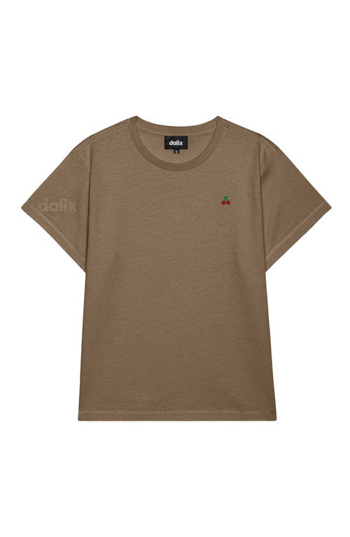 Dalix Womens Lil Cherry Lightweight High Waisted Tee In Brown